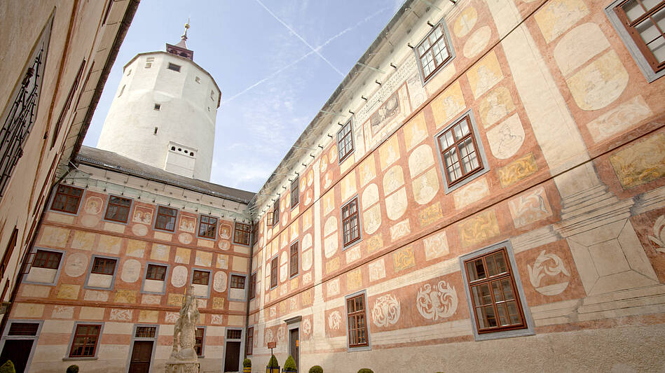 [Translate to Spanisch:] Aussenaufnahmen Burg Forchtenstein